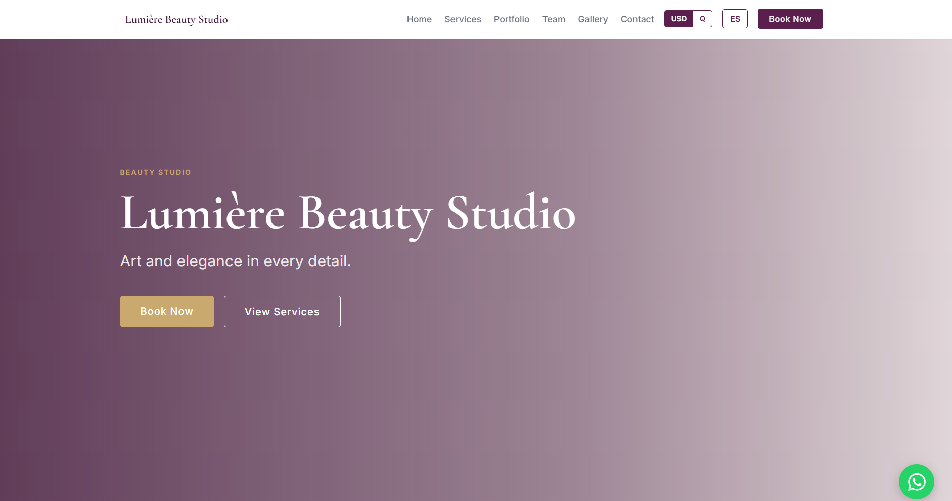 Beauty and Personal Care website example
